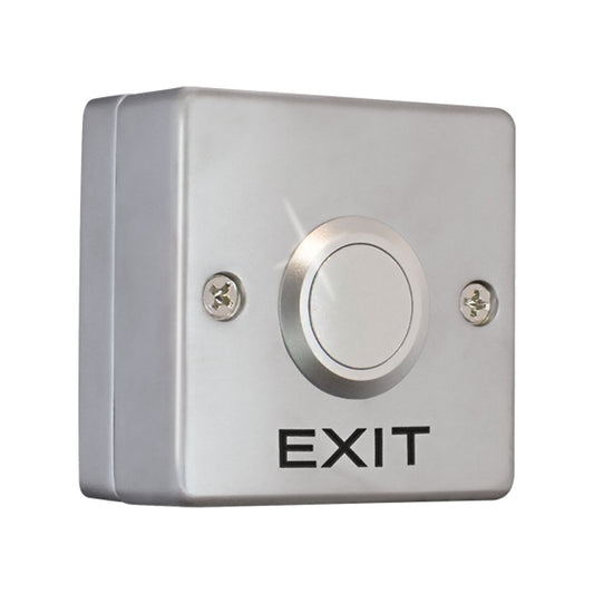 Compact Exit Button - 53x53mm - Silver