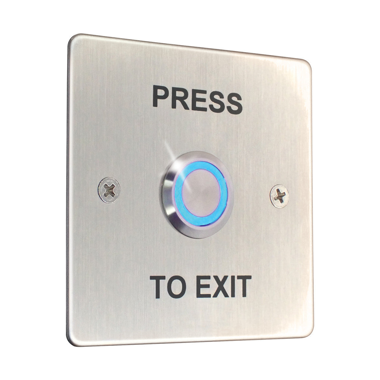 Stainless Steel Exit Button - 86x86mm - Silver LED