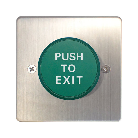 Classic Exit Button - 86x86mm - Push To Exit