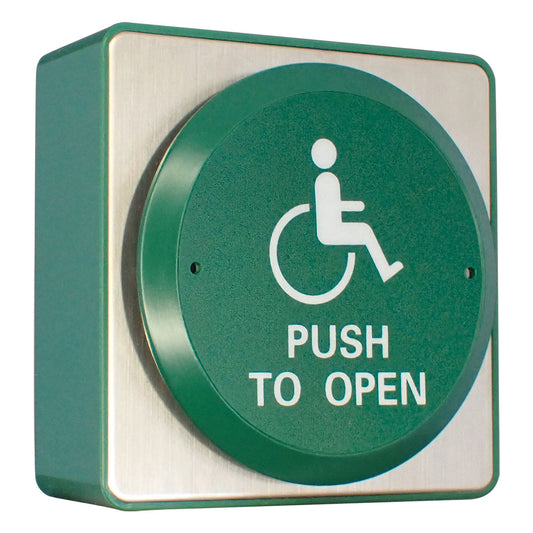 Jumbo Exit Button - 86x86mm - Wheelchair