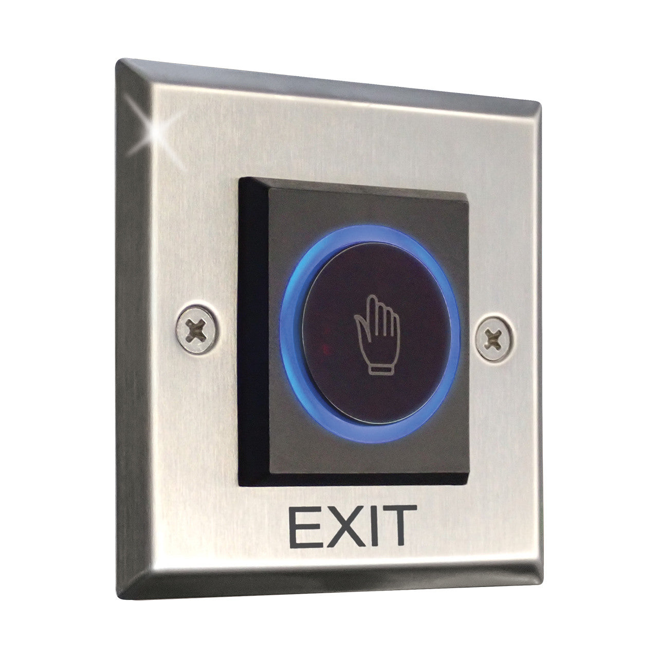 Contactless Exit Button - Brushed Steel - 86x86mm