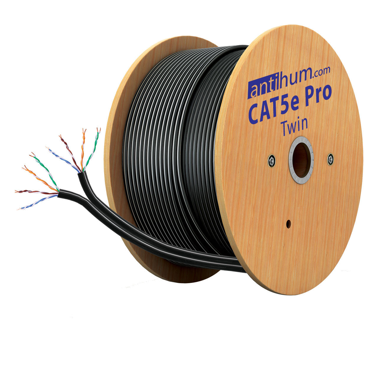 CAT5e HD Pro Cable - Twin - 200m Black