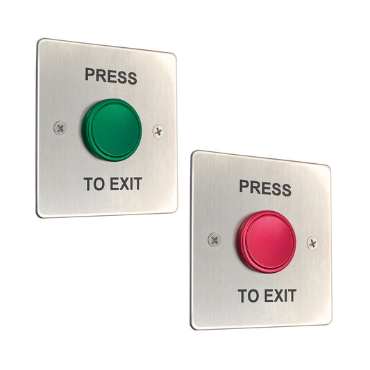 Stainless Steel Exit Button - 86x86mm -