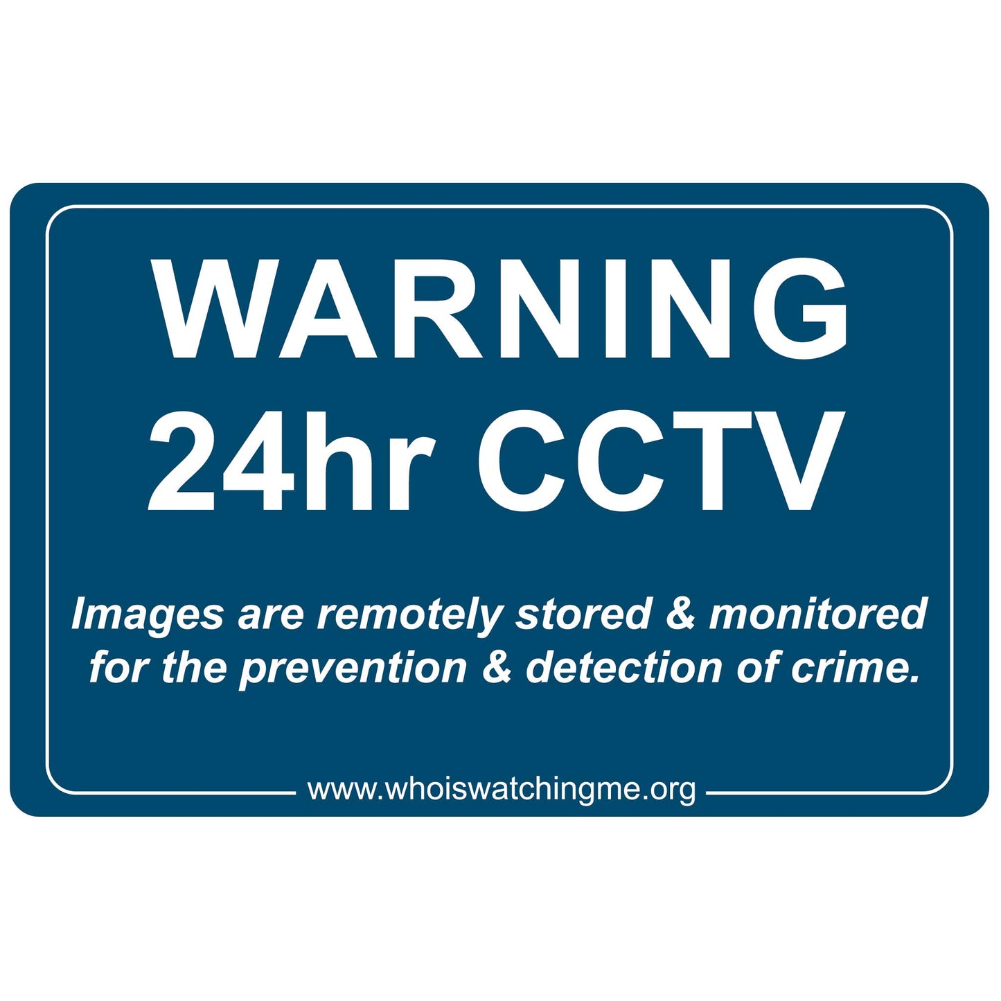 CCTV Window Sticker - Blue - 55x85mm - x1