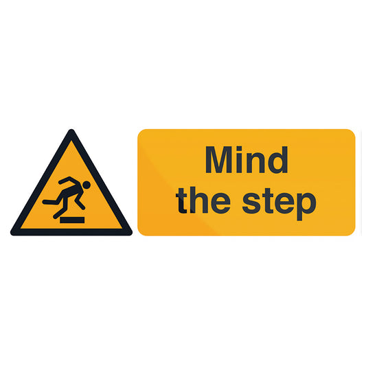 Caution Sticker - Mind Your Step - 100x300mm