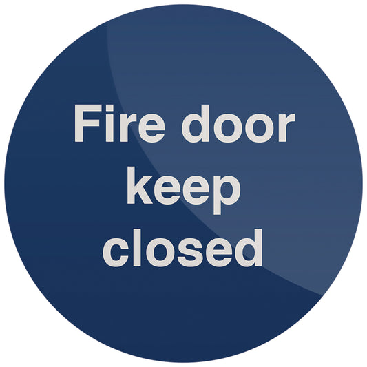 Fire Door Sticker - Keep Closed - 100x100mm