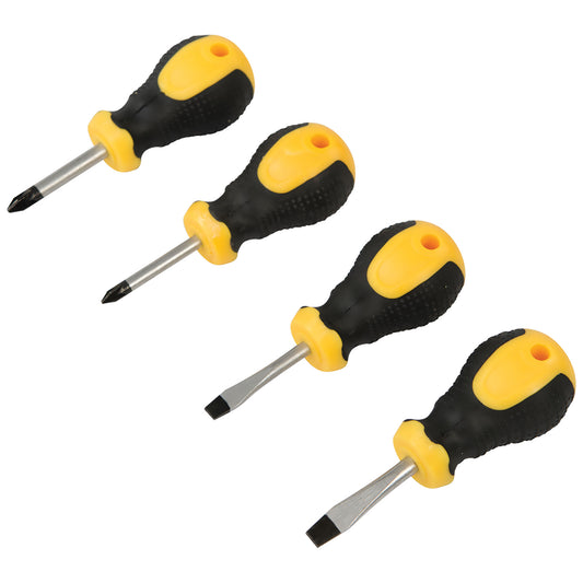 STUBBY SCREWDRIVER SET 4PCE