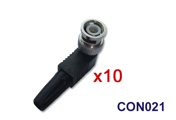 BNC Plug - Multi-Purpose Right-Angle - x10